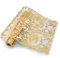 Hejo Tischläufer Gold, 28cm × 15m Glänzend Gold Tischband, Wiederverwendbar Dekostoff für Familientisch, Hochzeit, Weihnachten, Ostern