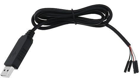 ECSiNG Câble de Port Série USB vers TTL Convertisseur Femelle RS232 4 Broches 3.3V 1 Mètre Compatible avec Windows 10 8 8.1 7 (32 64 Bits) 2008/XP/Vista/CE