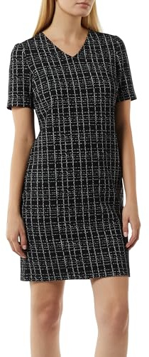COMMA Elastisches Bouclé-Kleid mit Karomuster