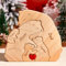 VEELU Personalisiertes hölzernes Polarbear-Familienpuzzle, Geschenke mit 2–9 Namen, Dekoratives Stück für Heimdekoration, Geschenk zum Muttertag, Weihnachten, Geburtstag, Jubiläum für