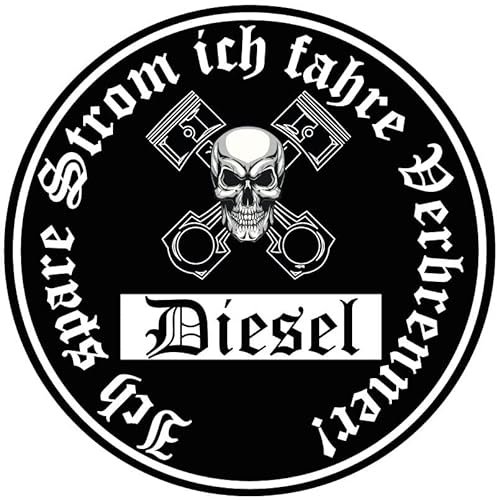 Auto-Aufkleber Ich Spare Strom ich fahre Verbrenner! ca. 8 cm Diesel Innenscheibe Sticker Fun Feinstaubplakette 2 Stück