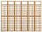PIXZSSI 6-TLG. Raumteiler Indoor Massivholz Tanne 242,5x180 cm Vielseitig Spalier Bietet Ausreichend Platz für Pflanzen Wohnzimmer Klappdesign Trennwand Dekorative Funktion Schlafzimmer