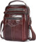 Leder-Umhängetasche für Herren, lässige Umhängetasche, Reisetasche, Kuriertasche, Vintage-Handtasche, mehrere Taschen, Kaffee