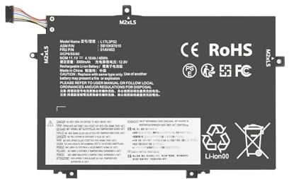 Exmate L17C3P52 L17L3P52 01AV463 01AV464 01AV465 SB10K97610 SB10K97611 Laptop Battery for Lenovo ThinkPad L480 L490 L580 L590 L14 L15 20 20 2021 Gen 1 Gen 2 (11.1V/46Wh)