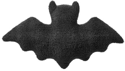 Champracer Halloween-Fledermaus-Püschti-Kissen - kreatives Sofa- und Auto-Kissen für Wohn- und Schlafzimmer in Schwarz (20x40 cm)