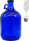 lilawelt24 Weinset Flasche -GÄRBALLON + STOPFEN + GÄRRÖHRCHEN |Blaue 5L Flasche |Weinballon Glasballon Weinflasche| Likörflaschen |Essig-Öl Flaschen | Schnapsflaschen |Karaffe |Wasserflasche|
