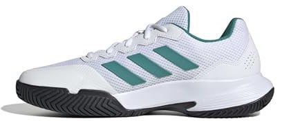 adidas Herren Gamecourt 2.0 Tennis Shoes Tennisschuhe, FTWR White/Pure Teal/core Black, 46 2/3 EU