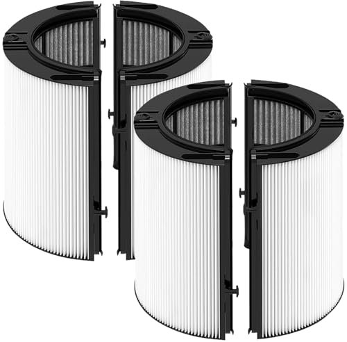 2 Stück Luftreiniger Ersatzfilter für Dyson TP09 TP10 HP07 TP06 TP7A TP07 HP09 HP10 PH01 PH02 Air Purifier Pure Cool Humidify Fan, 2-in-1 360° Kombi Glas H13 HEPA & Aktivkohle Filter, #965432-01