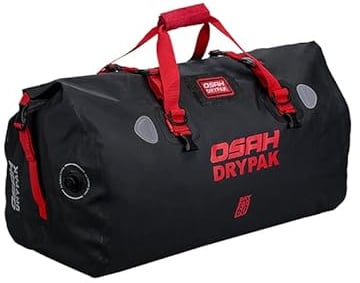 Greanthour Motorrad wasserdichte Trockentasche 60L – Rolltop-Hecktasche, großer Stauraum, für Camping, Kajak, Angeln, Reisen & Offroad – Himmel-Schwarz