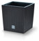 DIKEL Pot de fleurs, 20 x 20 x 20 cm, aspect rotin et insert résistant aux intempéries, pour un design intérieur et extérieur élégant, pour moins de terre et un entretien facile, marron