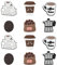 KitBeads 12pcs Coffee Silicone Beads Mixed Styles Moka Pot Coffee Bean Books Coffee Cup Beads Cartoon Food Drink Focal Beads for Keychains Pens