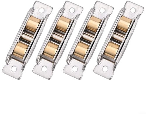 4-teiliges Schiebetürrollen-Set, Edelstahl-Kugellager-Räder, für Terrassen-Glastüren, Fenster, Tore, Bildschirmtüren, Schränke (A)