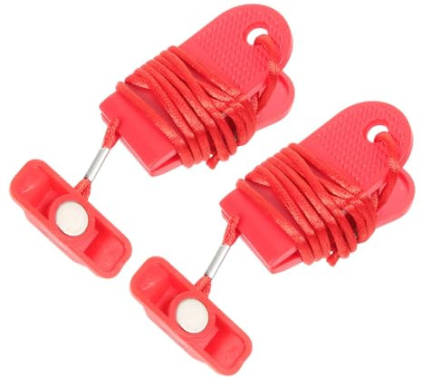 BESPORTBLE 1 Satz Kabelclip Für Laufbandschalter Manuelle Befestigungselemente Laufband Mit Sicherheitsverriegelung Schlüsselbundanhänger Befestigungselemente Wechseln Schrauben Rot Abs 2st