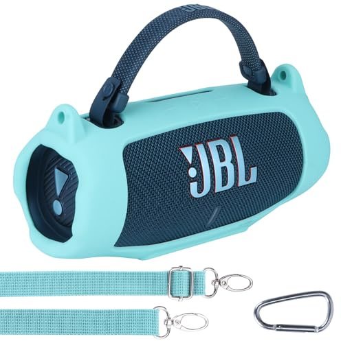 Lebakort Housse en Silicone pour JBL Charge 6 Enceinte Portable (Vert Menthe)