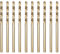 luwiscook HSS Cobalt Jobber Drill Bit, 10pcs 2mm M35 HSS Cobalt Jobber Twist Drill Bit Set with Plastic Case for Drilling Stainless Steel, Hard Metals, Cast Lron, Aluminium and Copper