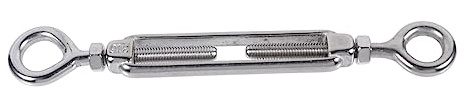 Veemoon Stainless Steel Chuck for Wire Tensioner Turnbuckles for Tensioning Cable Open-body Turnbuckle Rope Tension Suitable for Garden Wire and Strainer Applications