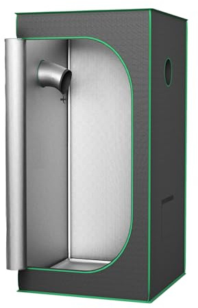 FIVMEN Growzelt 80x80x160 cm Grow Tent mit Reflektierende Mylar Lichtdicht Wasserdicht Zuchtzelt Growroom Gewächshaus für Pflanzen Raum Homegrowing Wachsen