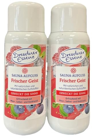 2er Pack Dresdner Essenz Sauna-Aufguss Frischer Geist, 2x 250ml