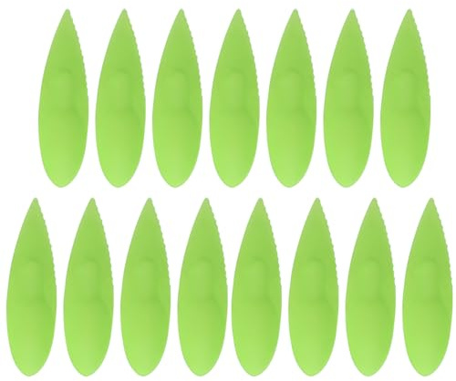 DUZEPA Förpackning med 15 Kiwi-skedar, plastskalare, kiwiskalare, kiwi skalkniv för kiwi, grapefrukt, passionsfrukt, kökstillbehör (grön)