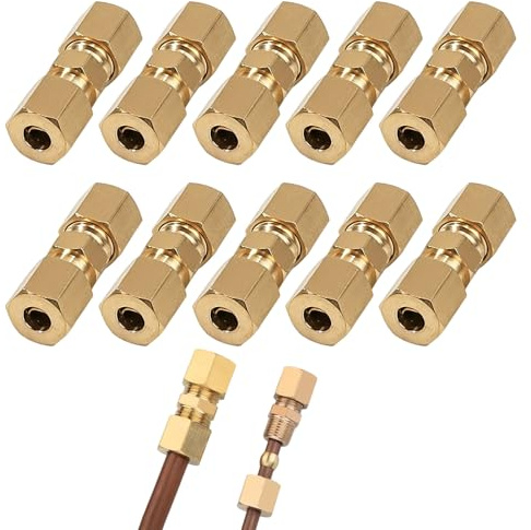 Raccord Conduite De Frein En Laiton, 10 pièces Raccord Hydraulique, Conduit De Cable, Connecteurs Rapides pour Câbles, Raccords d'Écrous de Ligne de Frein Hydraulique en Laiton pour Voiture