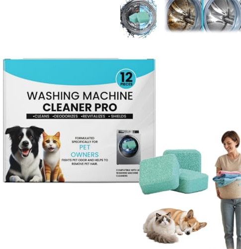 Prime Drum Washing Machine Cleaner Pro, Prime Drum Tablets, Eliminates Odors, Reduces Pet Hair, Compatible with All Washing Machines (1PC)