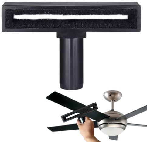 Ceiling Fan Blade Cleaner Ceiling Fan Vacuum Attachment Vacuum Duster Attachment Furniture Cleaning Brush Cleaning Tool (Black), Duster