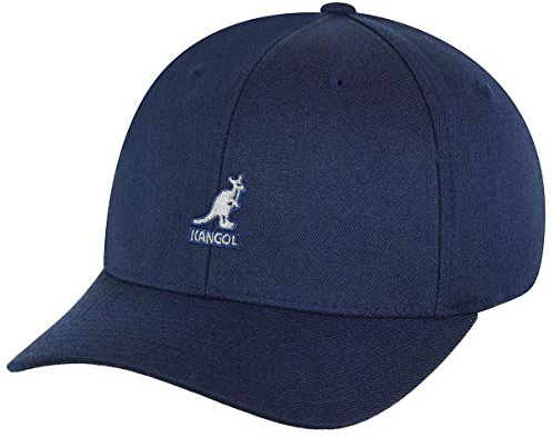 Kangol Wool Flexfit Cap Baseballcap Basecap Fullcap Wollcap Fitted (L/XL (58-61 cm) - blau)