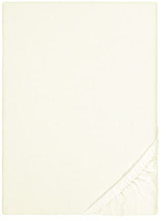 biberna 0002542 Spannbetttuch Feinbiber Stretch (Matratzenhöhe max. 22 cm) 1x 90x190 cm > 100x200 cm natur
