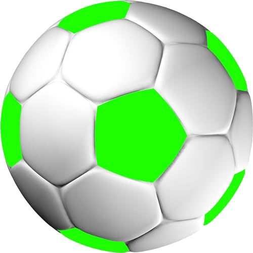 Tortenaufleger Tortendeko Fototorte Tortenbild Geburtstag Party Fußball 3D-Effekt Rund 20 cm Ø FB02 Grün