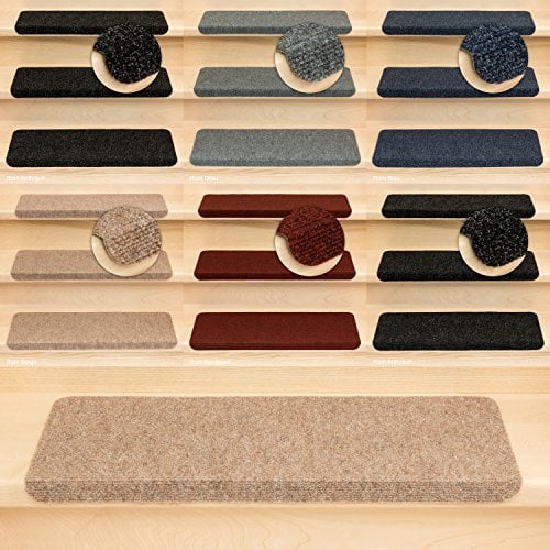 Kettelservice-Metzker Stufenmatten Treppenmatten Ramon Rechteckig - 15 STK. Beige - ohne Kunststoffwinkel