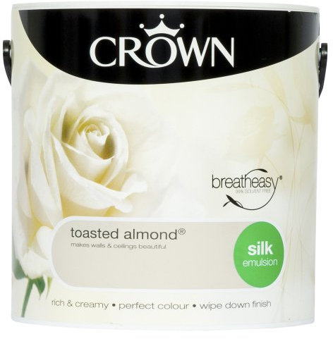 Crown Breatheasy Paint - Toasted Almond (Beige) - Silk Emulsion - 5L