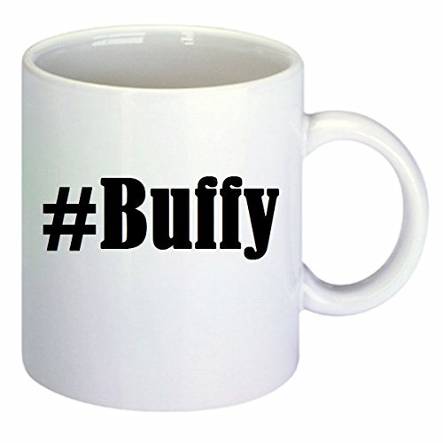 Kaffeetasse #Buffy Hashtag Raute Keramik Höhe 9,5cm ? 8cm in Weiß