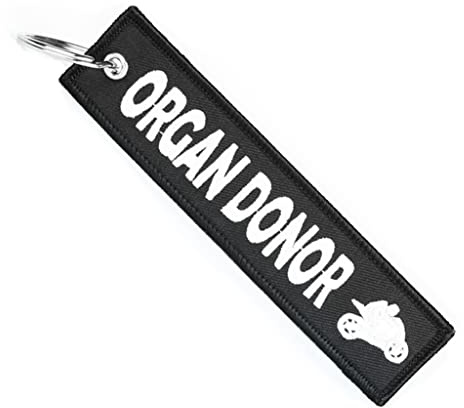 MotoLoot Keychain for Motorcycles, Scooters, Cars and Gifts, Organ Donor, Medium