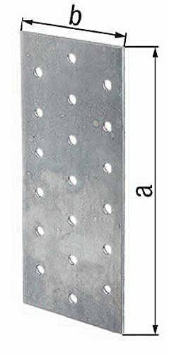 Alberts 332020 Lochplatte | sendzimirverzinkt | 200 x 100 mm