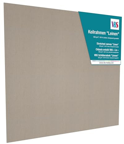 VBS Keilrahmen Leinen 30x40 cm Stabiler Malrahmen Robust 1.8 cm Stärke 30 x 30 cm