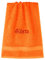 Lashuma Linz Handtuch klein 30x50, Besticktes Gästetuch Orange mit Aufschrift Gäste