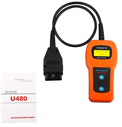 Generic U480 OBD2 OBDII EOBD CAN-Bus Auto Scanner Engine Code Reader Diagnostic Tool, Orange and Black
