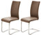möbelando Schwingstuhl Stuhl Schwinger Esszimmerstuhl Freischwinger Muvo I (2er Set) (Cappuccino)