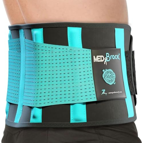 MEDiBrace Back Support Belt Limited Edition Men and Women’s Lower Lumbar Brace for Sciatica Pain Relief | Orthopaedic waist compression for scoliosis, disc support, lifting at work and daily posture support for men and women