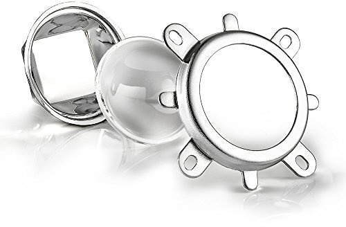 CHANZON Cristal óptico de lente LED (44 mm 60 grados) + carcasa de colimador reflector de 50 mm + soporte fijo con soporte para 20 W 30 W 50 W 80 W 100 W luz de alta potencia SMD Chips COB