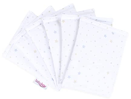 babybay Nestchen Ultrafresh Piqué passend für Modell Original, weiß Sternemix sand/azurblau
