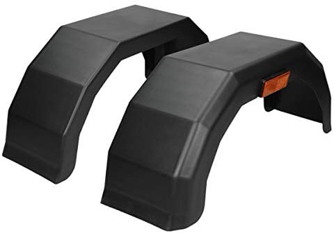 ECD Germany 2 Stück Anhänger Kotflügel 13 - 220 mm / 780 mm - Kunststoff - Kotflügel Anhängerkotflügel Schutzblech Radabdeckung