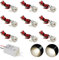 KPSLUCERNA Mini-Einbaustrahler LED-Deckenleuchte 9 Stück 12V 1W, die Einbaulampe, IP65 Spots, Eingebautes Deckenlicht, Licht für Küche, Treppe, Schrank, Flur，Silber（30°Warmweiß）