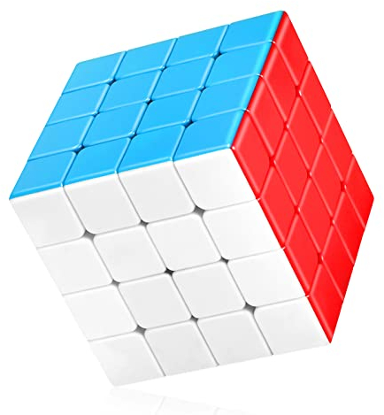 TOYESS Speed Magic Cube 4x4 Stickerless, Smooth Magic Cube, Professional Puzzle Brain Teaser for Kids & Adults