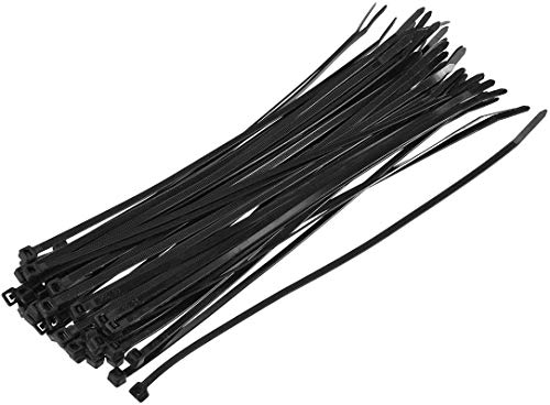 MroMax Nylon-Kabelbinder, 150 mm x 1,9 mm, selbstsichernd, für die Organisation von Drähten, für Zuhause und Büro, Schwarz, 1000 Stück
