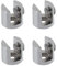 4x Glashalter in 2 Größen für Glasscheiben 4-10mm auswählbar (18mm Glasstärke: 4-8mm)