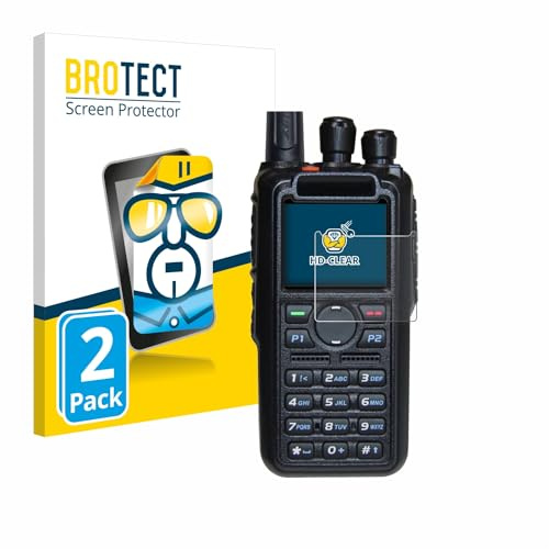 BROTECT (2 Stück Schutzfolie für AnyTone AT-D878UV Plus Displayschutz Folie Made in Germany, Ultra-Klar