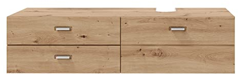trendteam smart living - Geo - Waschbeckenunterschrank - Artisan Eiche - Waschbeckenschrank hängend - (BxHxT) 140 x 35 x 53 cm - edle Metallgriffe - kratzfest
