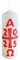 Osterkerze 150 x 50 mm mit Jahreszahl 2025, Kreuz, Alpha-Omega