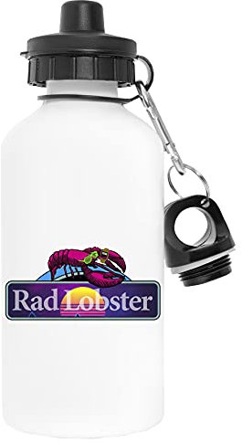 Enigmae Rad Lobster Food Weiß Wasserflasche Aluminium Sports Reise Draussen White Water Bottle Travel Outdoor
